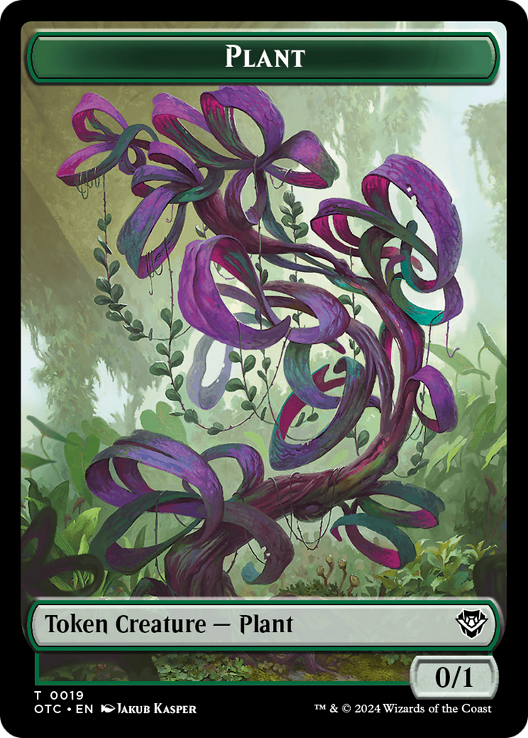 Plant Warrior // Plant Double-Sided Token [Outlaws of Thunder Junction Commander Tokens] | Chromatic Games