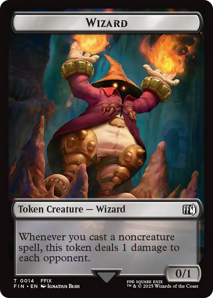 Hero (0003) // Wizard (0014) Double-Sided Token [FINAL FANTASY Tokens] | Chromatic Games