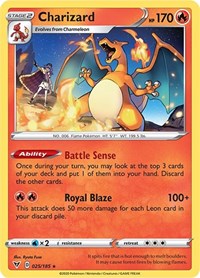 Charizard (025/185) (Cracked Ice Holo) (Theme Deck Exclusive) [Sword & Shield: Vivid Voltage] | Chromatic Games