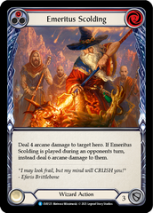 Emeritus Scolding (Red) [EVR125] (Everfest)  1st Edition Rainbow Foil | Chromatic Games