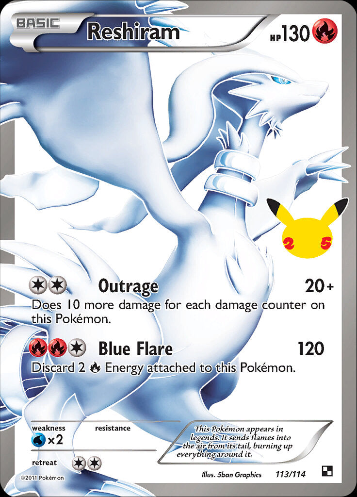 Reshiram (113/114) [Celebrations: 25th Anniversary - Classic Collection] | Chromatic Games