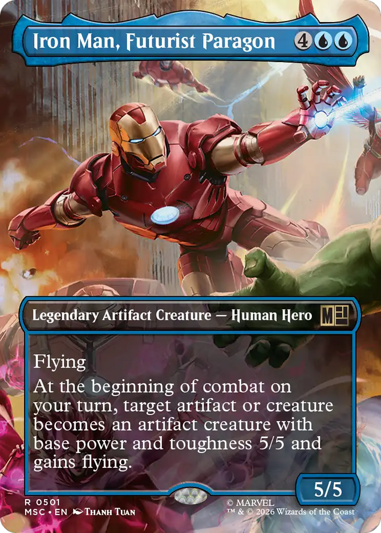 Iron Man, Futurist Paragon (Borderless) [Marvel Super Heroes Commander] | Chromatic Games