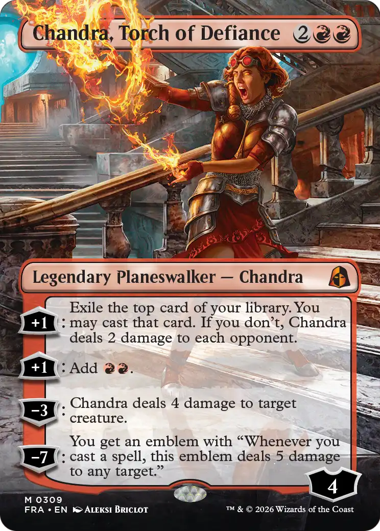Chandra, Torch of Defiance (Borderless) [Reality Fracture] | Chromatic Games
