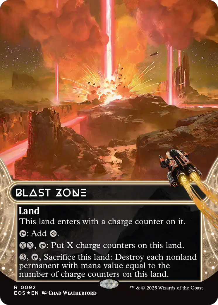 Blast Zone (0092) (Borderless) (Galaxy Foil) [Edge of Eternities: Stellar Sights] | Chromatic Games