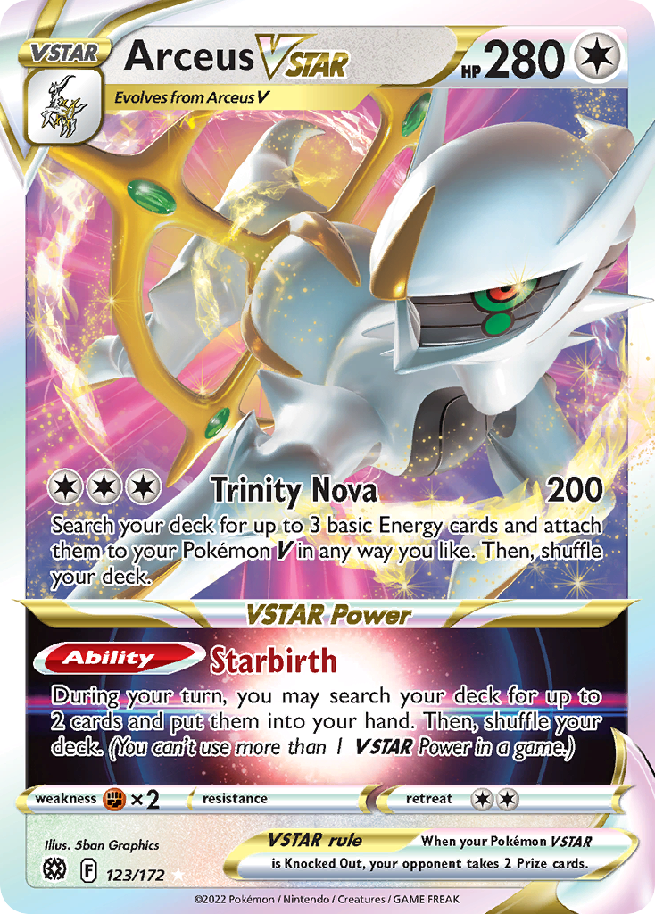 Arceus VSTAR (123/172) (Metal Card) [Sword & Shield: Brilliant Stars] | Chromatic Games