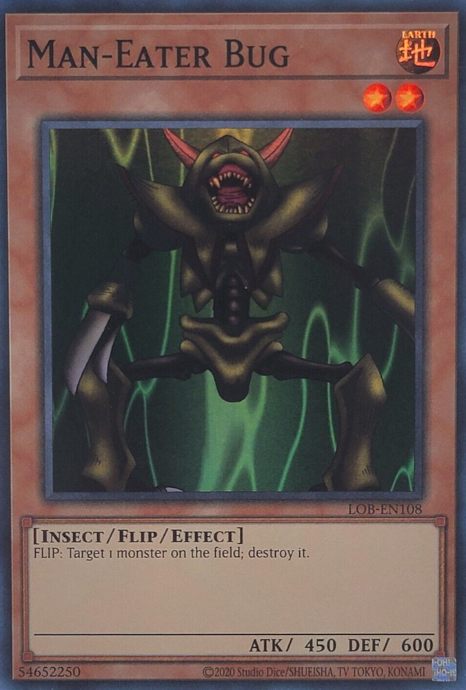 Man-Eater Bug (25th Anniversary) [LOB-EN108] Super Rare | Chromatic Games