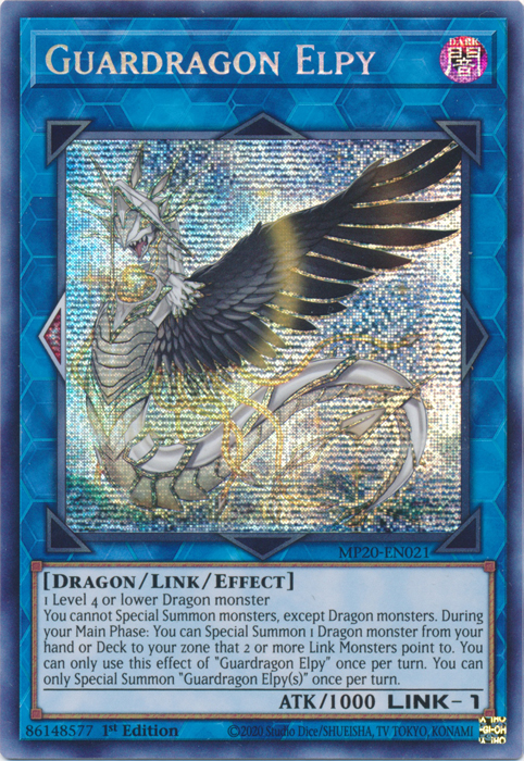 Guardragon Elpy [MP20-EN021] Prismatic Secret Rare | Chromatic Games