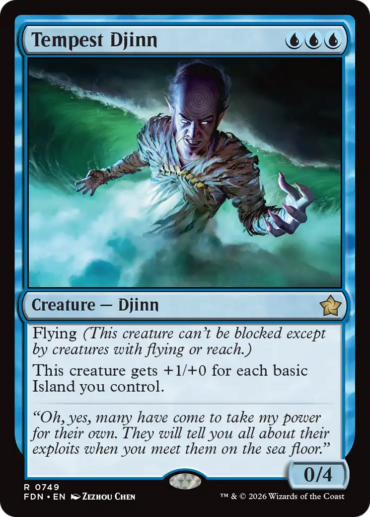 Tempest Djinn (0749) [Foundations] | Chromatic Games