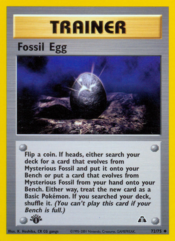 Fossil Egg (72/75) [Neo Discovery 1st Edition] | Chromatic Games