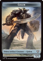 Elemental (0007) // Golem (0014) Double-Sided Token [Edge of Eternities Commander Tokens] | Chromatic Games