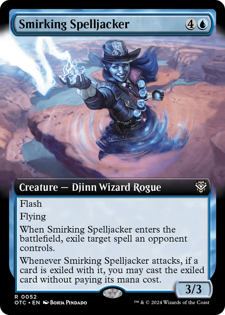Smirking Spelljacker (Extended Art) [Outlaws of Thunder Junction Commander] | Chromatic Games