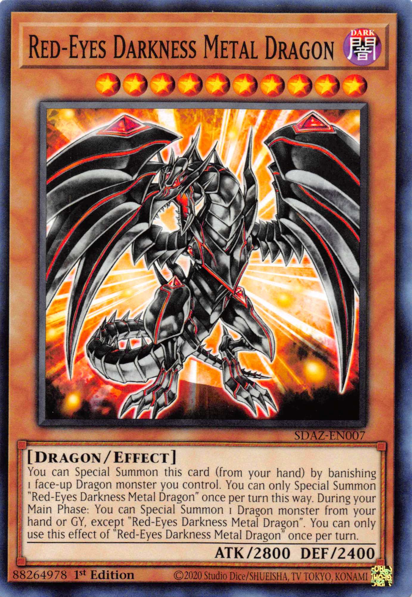 Red-Eyes Darkness Metal Dragon [SDAZ-EN007] Common | Chromatic Games