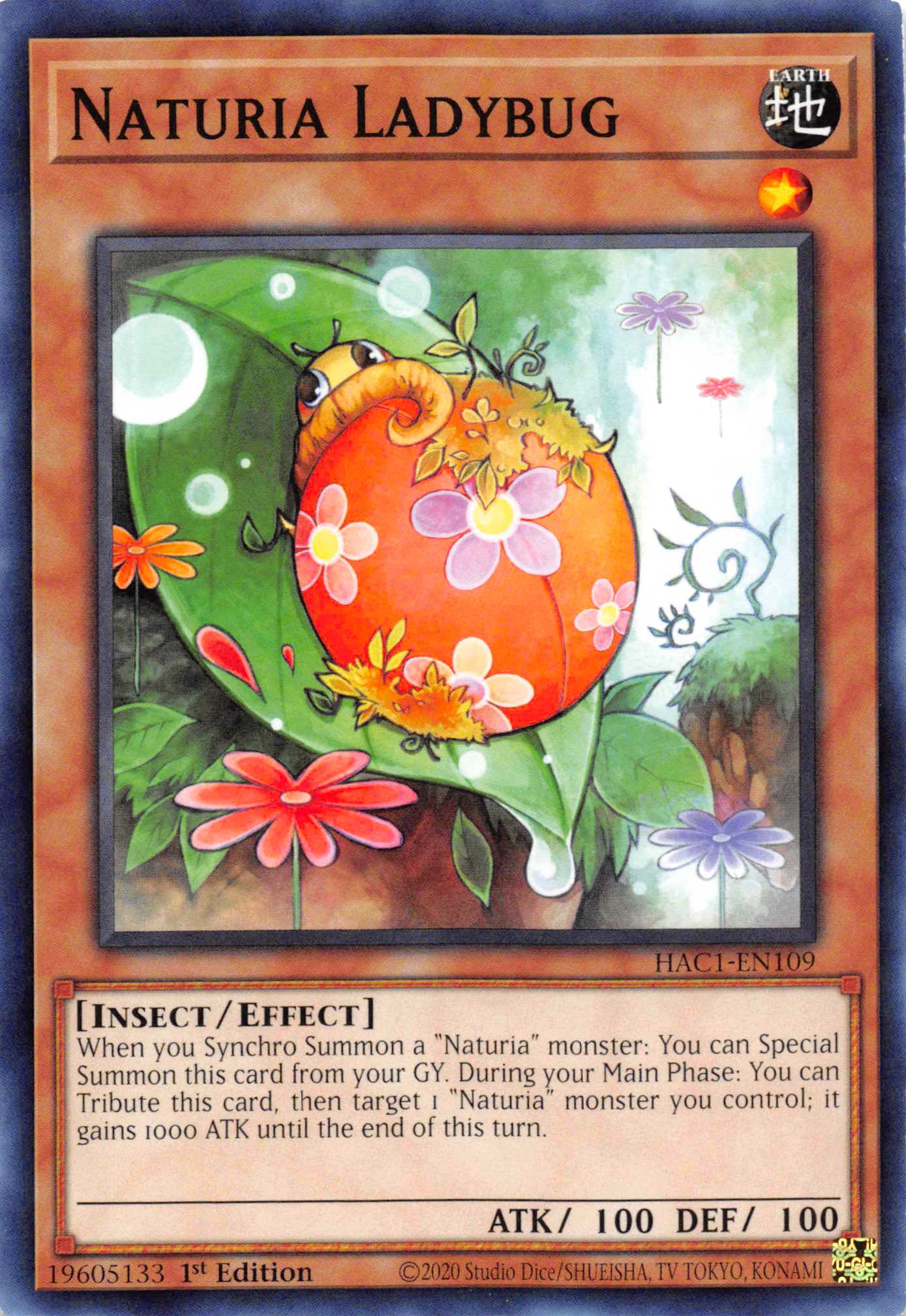 Naturia Ladybug (Duel Terminal) [HAC1-EN109] Parallel Rare | Chromatic Games
