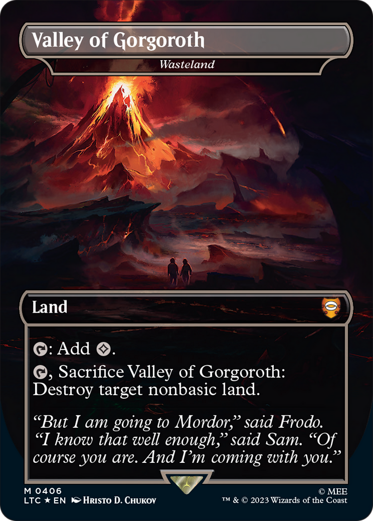 Valley of Gorgoroth - Wasteland (Surge Foil Realms and Relics) [The Lord of the Rings: Tales of Middle-Earth Commander] | Chromatic Games