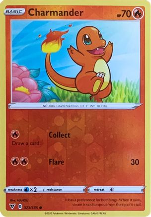 Charmander (023/185) (Reverse Cosmos Holo) [Sword & Shield: Vivid Voltage] | Chromatic Games