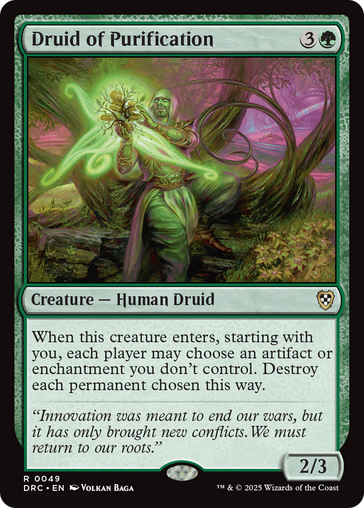 Druid of Purification [Aetherdrift Commander] | Chromatic Games