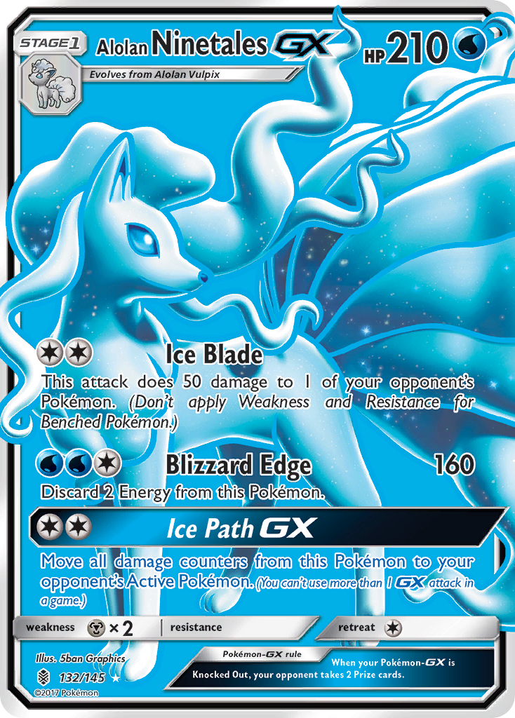 Alolan Ninetales GX (132/145) [Sun & Moon: Guardians Rising] | Chromatic Games