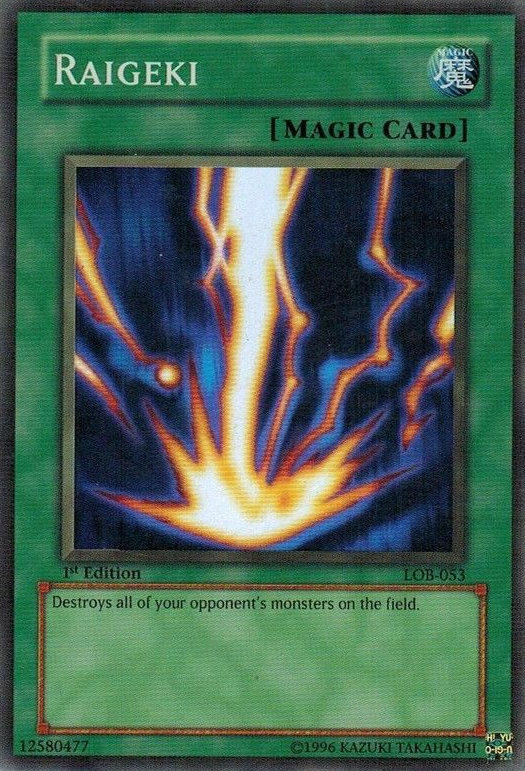 Raigeki [LOB-053] Super Rare | Chromatic Games