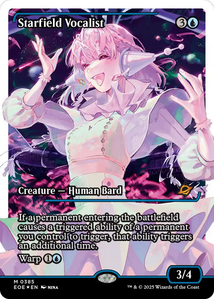 Starfield Vocalist (Showcase) (Fracture Foil) [Edge of Eternities] | Chromatic Games