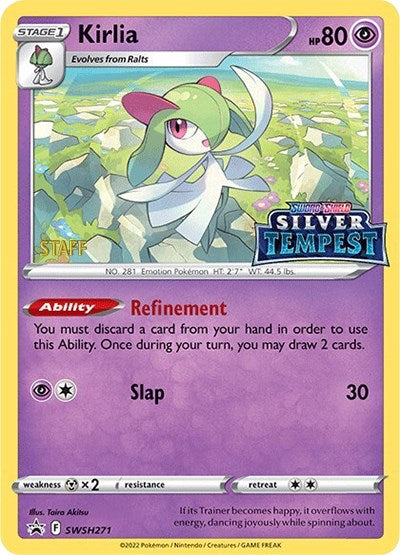 Kirlia (SWSH271) (Prerelease) (Staff) [Sword & Shield: Black Star Promos] | Chromatic Games
