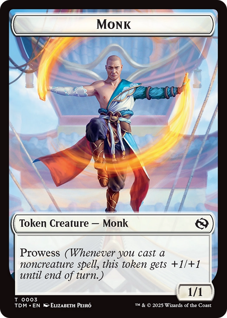 Monk // Treasure Double-Sided Token [Tarkir: Dragonstorm Commander Tokens] | Chromatic Games