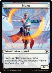 Monk // Treasure Double-Sided Token [Tarkir: Dragonstorm Commander Tokens] | Chromatic Games