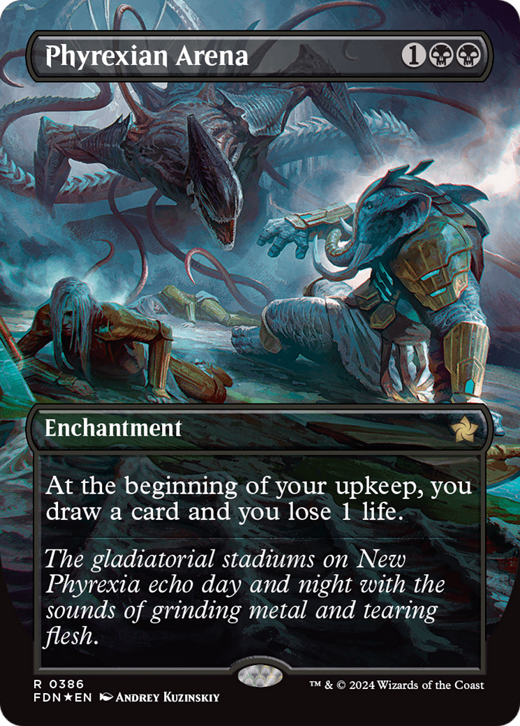 Phyrexian Arena (Borderless) (Mana Foil) [Foundations] | Chromatic Games