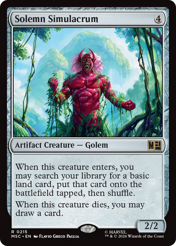 Solemn Simulacrum (Surge Foil) [Marvel Super Heroes Commander] | Chromatic Games