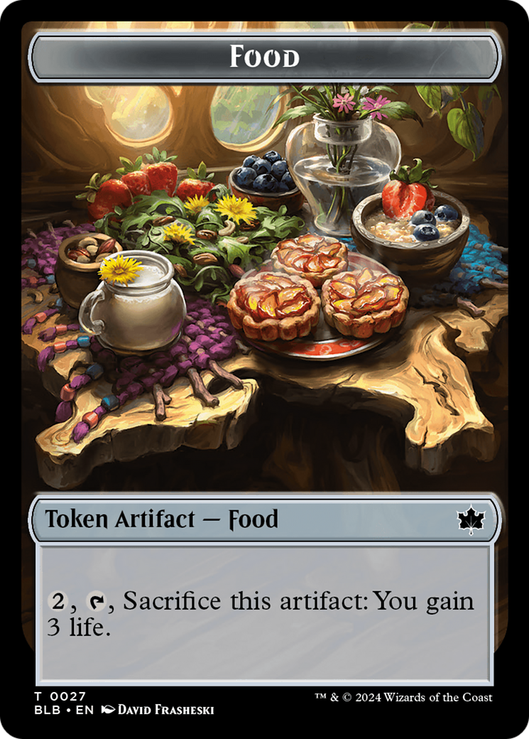 Food // Pawpatch Recruit Double-Sided Token [Bloomburrow Tokens] | Chromatic Games