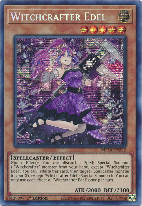 Witchcrafter Edel [MP20-EN222] Prismatic Secret Rare | Chromatic Games