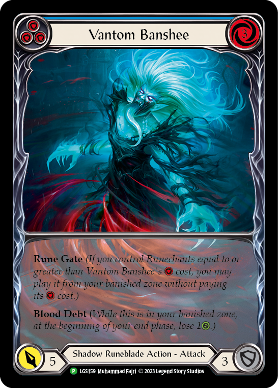 Vantom Banshee (Blue) (Extended Art) [LGS159] (Promo)  Rainbow Foil | Chromatic Games