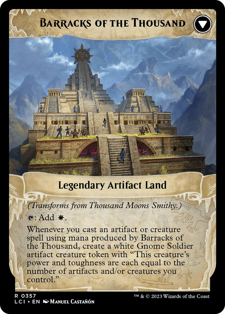 Thousand Moons Smithy // Barracks of the Thousand [The Lost Caverns of Ixalan Prerelease Cards] | Chromatic Games