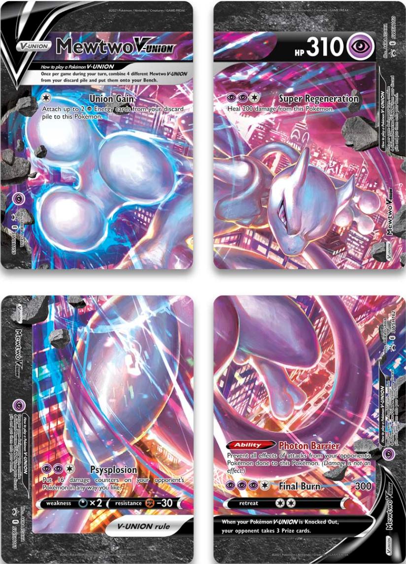 Mewtwo V-Union (Set of 4) [Sword & Shield: Black Star Promos] | Chromatic Games