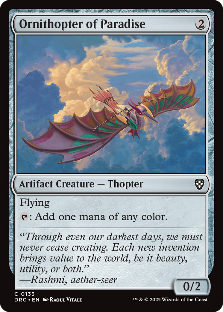 Ornithopter of Paradise [Aetherdrift Commander] | Chromatic Games