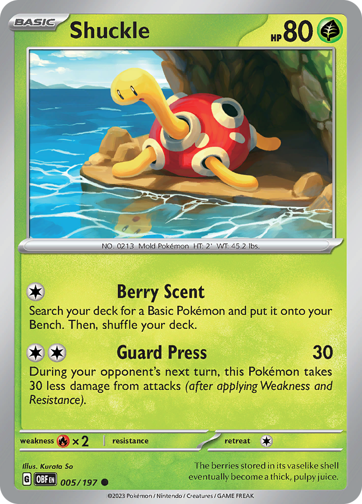 Shuckle (005/197) [Scarlet & Violet: Obsidian Flames] | Chromatic Games