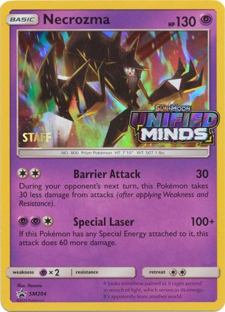 Necrozma (SM204) (Staff Prerelease Promo) [Sun & Moon: Black Star Promos] | Chromatic Games