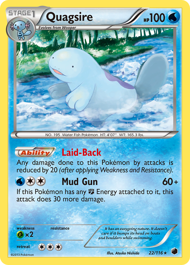 Quagsire (22/116) [Black & White: Plasma Freeze] | Chromatic Games