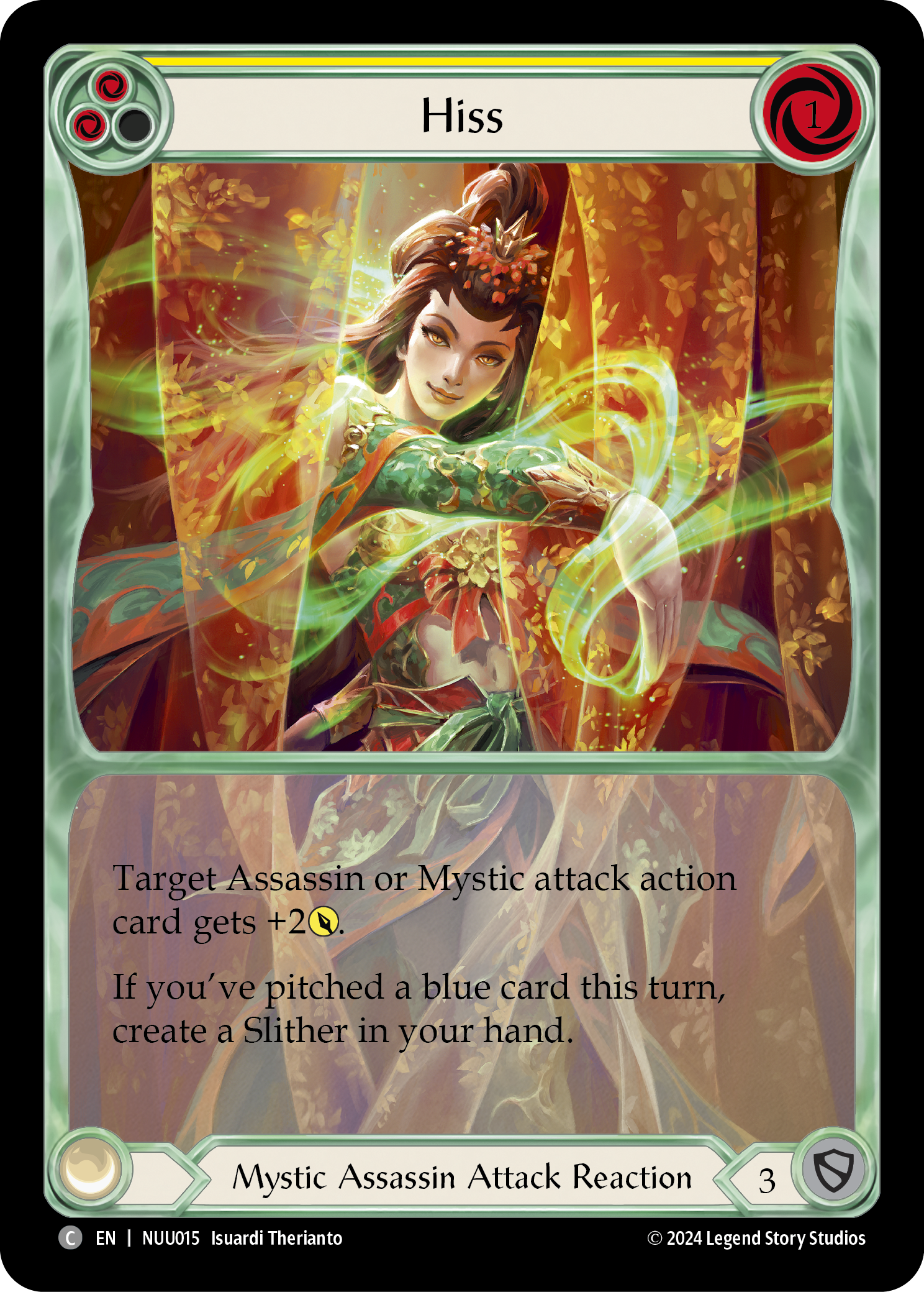 Hiss (Yellow) [NUU015] (Part the Mistveil Nuu Blitz Deck) | Chromatic Games