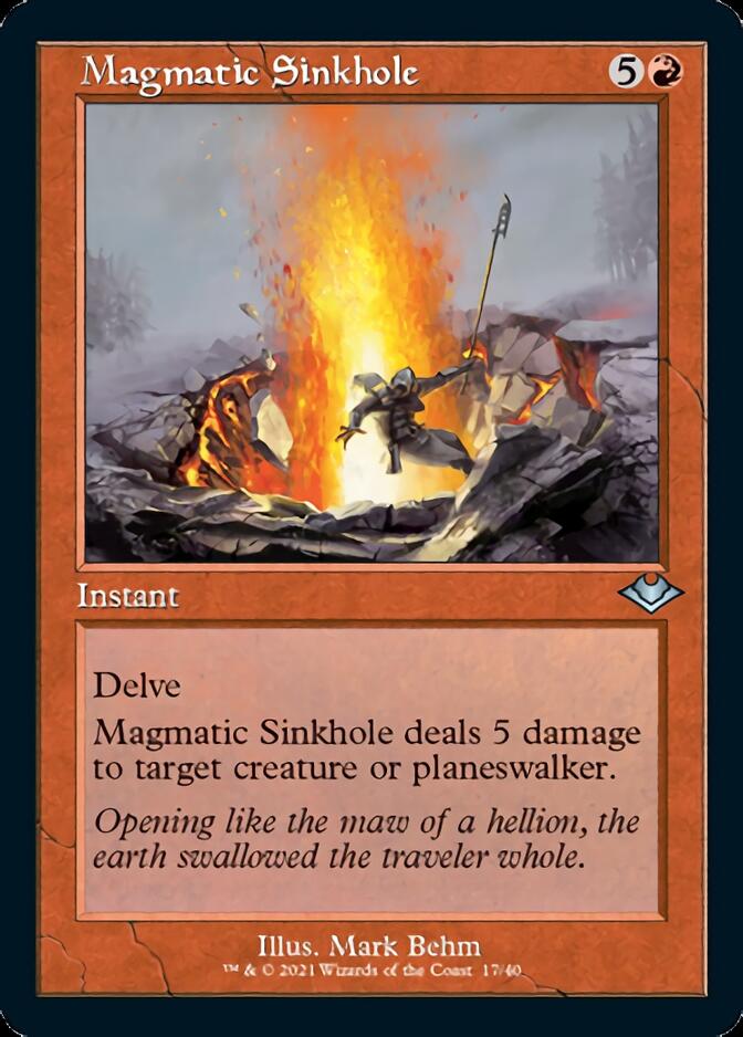 Magmatic Sinkhole (Retro Foil Etched) [Modern Horizons] | Chromatic Games