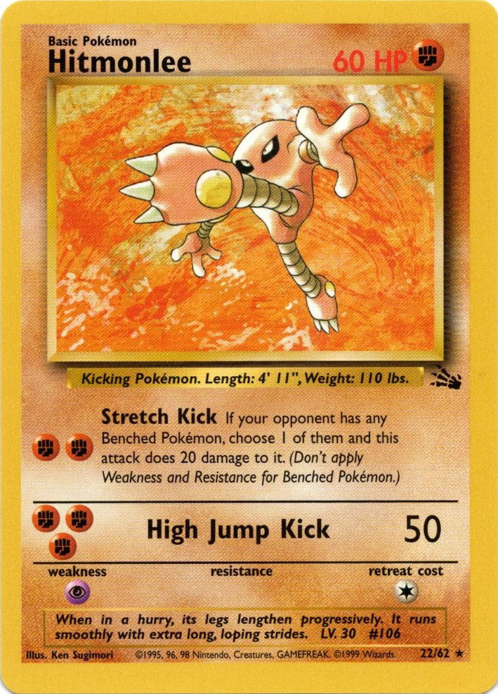 Hitmonlee (22/62) [Fossil Unlimited] | Chromatic Games