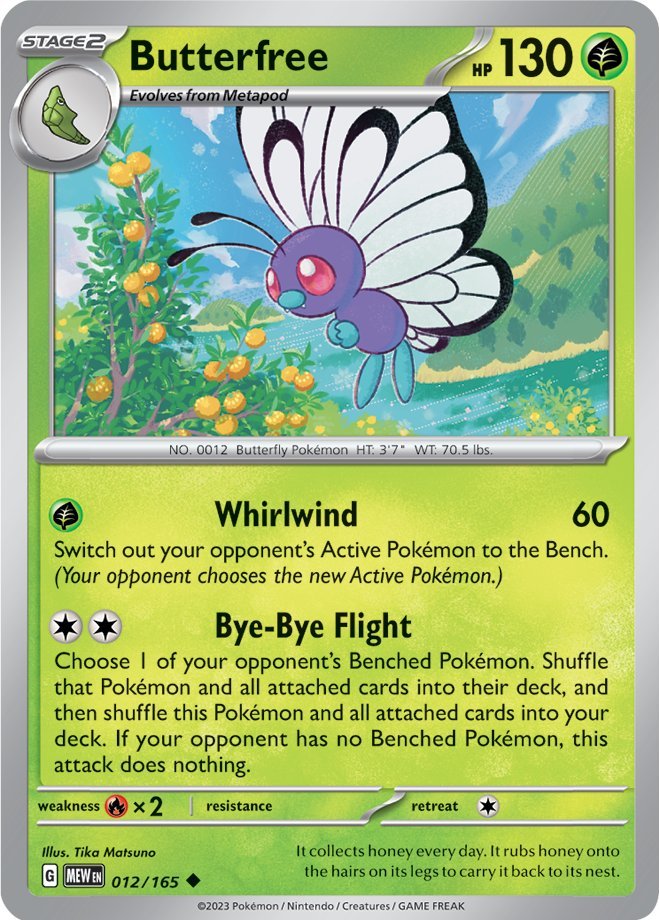 Butterfree (012/165) [Scarlet & Violet: 151] | Chromatic Games