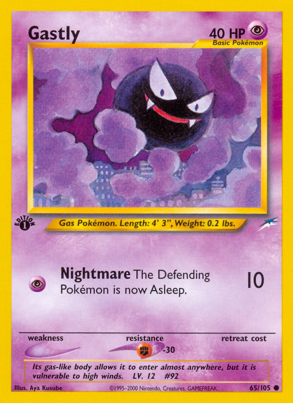 Gastly (65/105) [Neo Destiny 1st Edition] | Chromatic Games