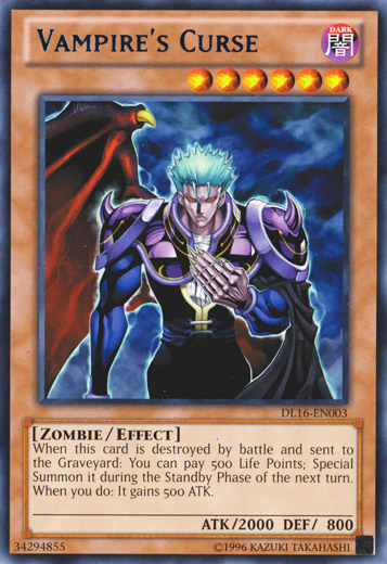 Vampire's Curse (Blue) [DL16-EN003] Rare | Chromatic Games