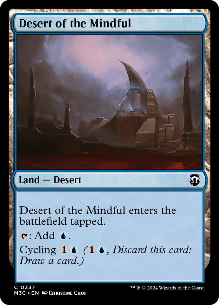 Desert of the Mindful (Ripple Foil) [Modern Horizons 3 Commander] | Chromatic Games