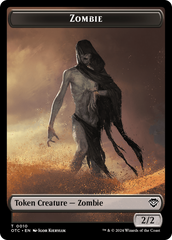 Zombie // Ox Warrior Double-Sided Token [Outlaws of Thunder Junction Commander Tokens] | Chromatic Games