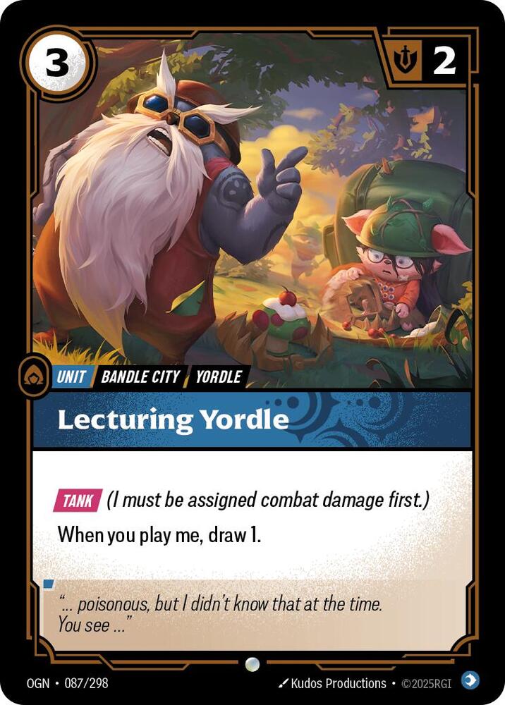 Lecturing Yordle 087/298 (Origins)  - Foil | Chromatic Games