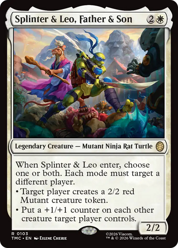 Splinter & Leo, Father & Son [Teenage Mutant Ninja Turtles Commander] | Chromatic Games