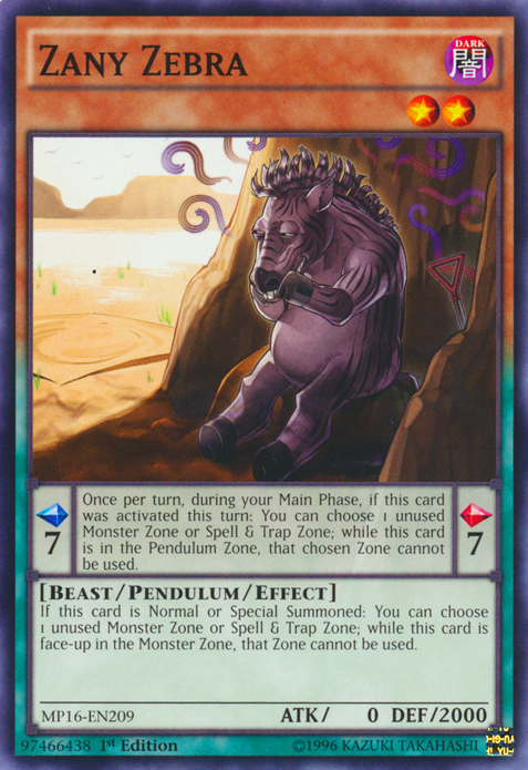 Zany Zebra [MP16-EN209] Common | Chromatic Games