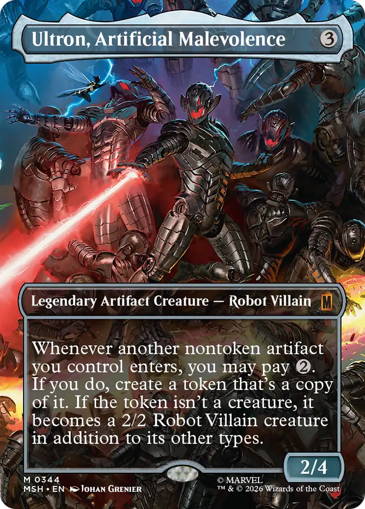 Ultron, Artificial Malevolence (Borderless) (0344) [Marvel Super Heroes] | Chromatic Games
