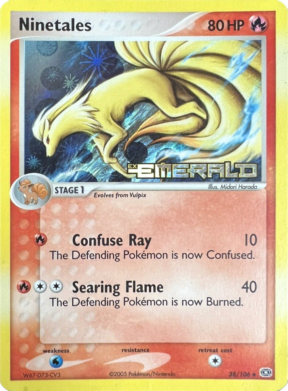 Ninetales (38/106) (Stamped) [EX: Emerald] | Chromatic Games